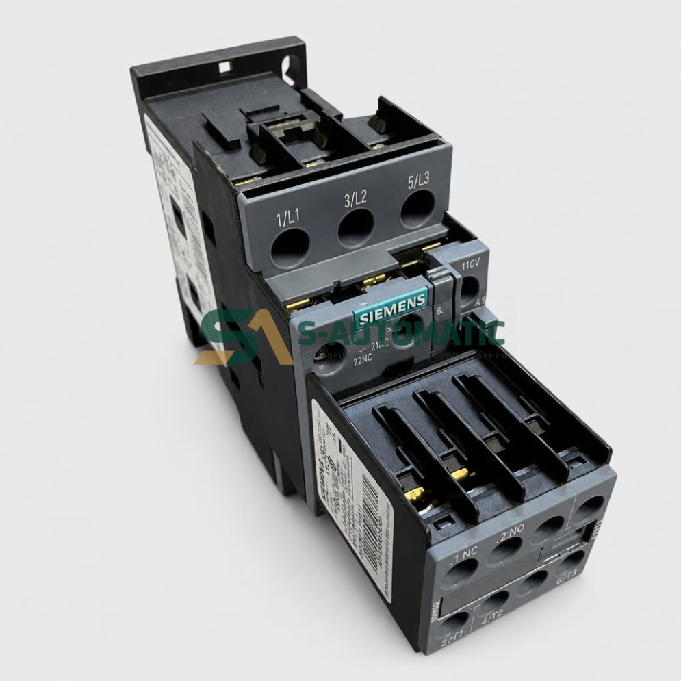 Контактор 110V 17A 7,5kW допконтакты 2NO+2NC 3RT2025-1AF04 SIRIUS Siemens