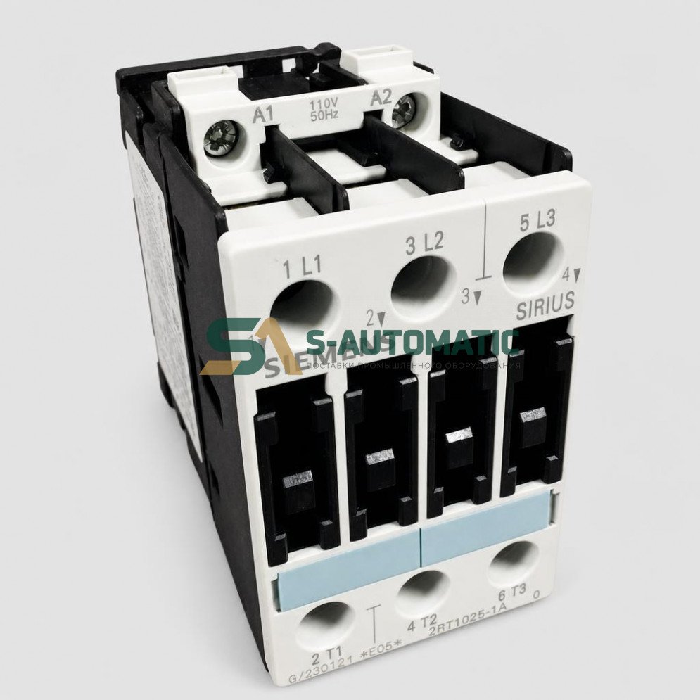 Контактор 110Vac 7,5kW 17A 3RT1025-1AF00 Siemens