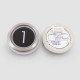 Кнопка KONE KDS TG KM51172230G001H001 белая подсветка
